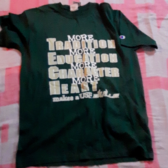 University south Florida usf bulls logo men's tshirt  champion large collegiate - Picture 1 of 4